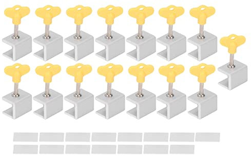 Kit de cerradura de puerta corredera Seguridad de ventana infantil ajustable para el hogar (Silver)