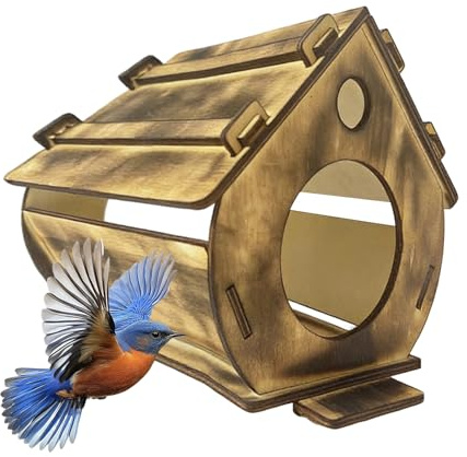 Nichoir,Maison à Oiseaux en Bois | Habitat pour Merlebleus Et Moineaux | pour Jardin Extérieur, Arrière-Cour, Cour, Terrasse, Porche, Arbre Et Observation des Oiseaux