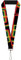 Lanyard Maze Lines Black Rasta