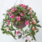 Homescapes Hängende Künstliche Blume Fleißige Lieschen im Korb, Große Künstliche Hängepflanze mit Blumenampel, Kette und Haken, Hängende Kunstpflanze im Hängeampel, bunt