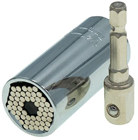 HRB Steckschlüssel 7-19 mm, Universal Nuss der Marke, Multinuss mit Adapter zur Anwendung verschiedenster Schraubarbeiten, super geeigent als Adventskalender Geschenk