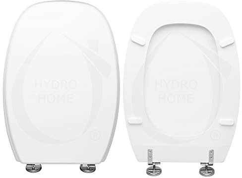 HYDRO HOME Tavoletta Wc Compatibile con GRAN SASSO HATRIA SPEA, Copriwater In Legno Rivestito Con 2 mm Di Resina Colore Bianco, Cerniere Fissaggio Dal Basso MADE IN ITALY