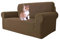 MAXIJIN Super Stretch Couch Bezug für 2-Sitzer Couch, 1-teilige Universal Love Sitzbezüge Jacquard Spandex Sofa Protector Hunde Haustierfreundliche Loveseat Schonbezug (2 Sitzer, Braun)