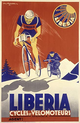 Cycles Mofa Liberia Poster Reproduktion – Format 50 x 70 cm Papier 300 g – Verkauf der digitalen Datei HD möglich