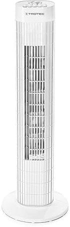 TROTEC Turmventilator TVE 30 T – 45 Watt, Oszillation 60°, 3 Stufen, leise, Timer, weiß