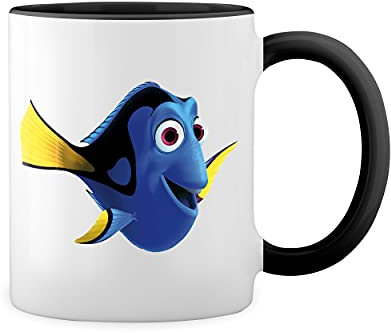 Finding Dory Weiße Tasse Mug mit schwarzen Felgen & Griff