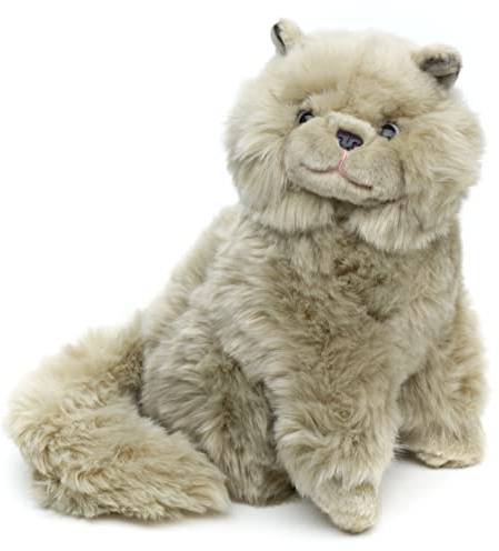 Uni-Toys - Perserkatze grau, sitzend - 25 cm (Höhe) - Plüsch-Katze - Plüschtier, Kuscheltier