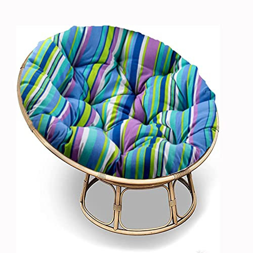 SRHWBF Papasan-Kissen für Papasansessel, Gartensessel Gepolstert Sitzkissen für Drehsessel Korbsessel Balkonstuhl (NUR Kissen) (6 Ø180cm/70.8 in)