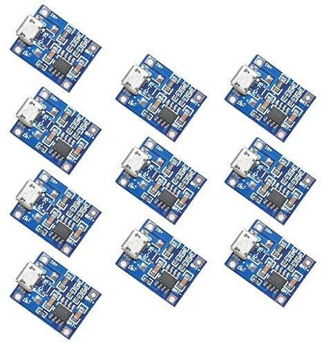 Youmile 10 Pcs Lithium Battery Charging Board 5V 1A Micro USB 18650 Battery Charger Module