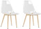 vidaXL 2X Sillas de Comedor Asiento Mobiliario Muebles Oficina Despacho Salón Sala de Estar Cocina Escritorio Relajación Transparente Pet