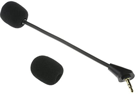 eMagTech Mikrofon Ersatz Kompatibel mit HyperX Cloud Alpha Gaming Kopfhörer Mikrofon Ersatz mit Schwamm Abdeckung Ersatz Zubehör für Kopfhörer 3.5mm