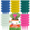SOL 100pk Plastic Plant Labels for Outdoor, 10cm x 6cm Multicolour T Plastic Plant Label Ideal for Naming Plants, Durable Garden Tags, Reusable Seed Markers, Flexible & Easy to Insert & Write On