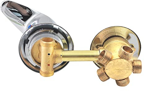 Deviatore G1/2 2/3/4/5 vie doccia doccia rubinetto miscelatore in ottone rubinetto miscelatore a vite facile installazione filettatura a vite o intubazione valvola di miscelazione dell'acqua