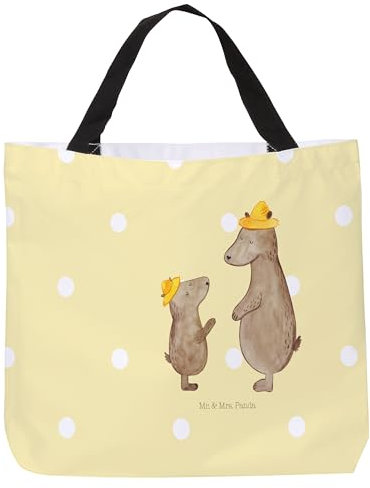 Mr. & Mrs. Panda Shopper Bären mit Hut - Geschenk, Familie, Schwester, bester Vater, Kinder, Vater, Einkaufstasche, Kind, Mama, Schultasche,