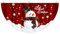 Halbe Fächerfahne Weihnachtsbanner Rote Weihnachtsfahne Wimpel Fahnen im Freien Plissierte Fächerfahne Banner for Neujahr im Freien Weihnachten Urlaub Party Garten Patio Decor