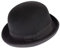 CXQRR Black Bowler Derby Hat Short Rolled Brim Fedora Hat for Men and Women, Schwarz, M