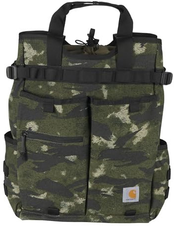 Carhartt Umwandelbare Nylon-Tragetasche, wasserabweisender Cinch-Top-Rucksack, Blind Fatigue Camo, Einheitsgröße, Nylon Cinch-Top Convertible Tote, Wasserabweisender Cinch-Top Rucksack