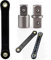 Schraubenschlüssel-Verlängerung, nicht schwenkbar, Hebel-Ratsche, Steckschlüssel-Werkzeug mit 2 Adaptern, Universalschlüssel-Kombination, Autoreparatur, enger 3/8 und 1/4-Zoll-Adapter