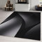 Carpetsale24 Teppich Wohnzimmer Abstrakten Wellen Design Schwarz Meliert 280 x 370 cm - Kurzflor Teppich Schlafzimmer Pflegeleicht Extra Weich - Teppich für Küche Esszimmer Kinderzimmer Rechteckig