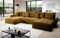 Vigo Velvet Monolith Ecksofa in U-Form 382 cm x 190 cm - Schlafsofa mit Bettkasten - Couch mit Stauraum und Kissen - Sofa mit Schlaffunktion - Ausziehbares Schlafsofa - Farbe: Gold (M-48)