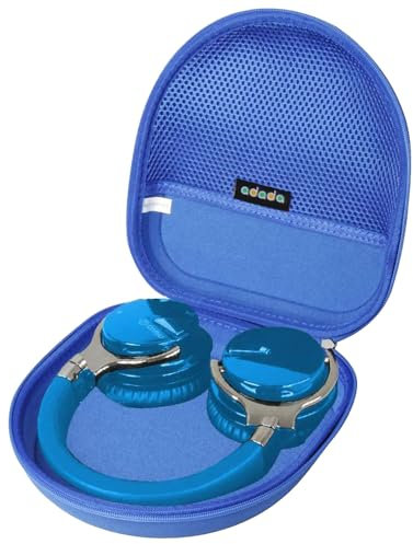 Adada Hard Travel Case for Active Noise Cancelling Bluetooth Headphones - Silensys, PurelySound, MOVSSOU, COWIN, Tapela, Audonia E7 (Blue)