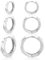 Silber 925 kleine Creolen Ohrringe Set für Damen, 3 Paar Huggie Sleeping kleine Ohrringe Set Cartilage Kleines Creolen Set aus Silber Zirkonia Ohrringe set für mehrere Piercings