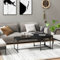 Festnight Satztisch 2er Set Couchtisch Beistelltisch Industrial Stil Tischset Satztische Wohnzimmertisch Tische Couchtisch Schwarz
