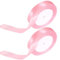 Rosa Satinband, 2 Rollen 15mm x 22m Geschenkband Rosa Schleifenband, Dekoband Stoffband für Geschenk, Basteln, Haarschleifen, Brautstrauß, Auto, Hochzeits Dekoration Geschenkverpackungen