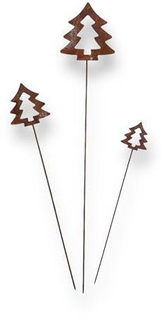 Crispe home & garden Gartenstecker Tannenbaum Set (3 Stück)