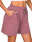 Uniexcosm Pantaloncini Donna Estivi con Coulisse Casual Larghi Shorts Donna Sciolto Pantaloncini Corti con Tasche Pantaloncini da Donna Rosa 3XL