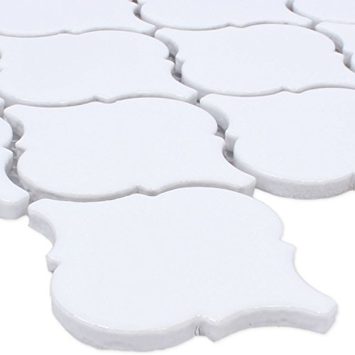 MUSTER von Mosaikfliesen Keramik Florentiner Weiss Matt Wand Bad Dusche WC