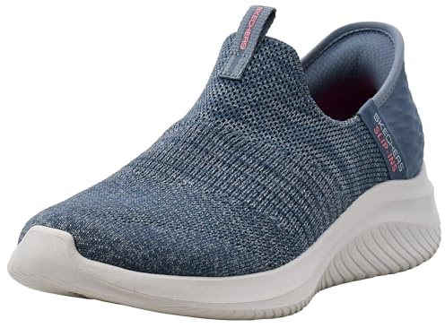 Skechers Hands Free Slip-Ins Ultra Flex 3.0 Smooth Step Damen-Sneaker zum Reinschlüpfen, Schiefer, 37 EU