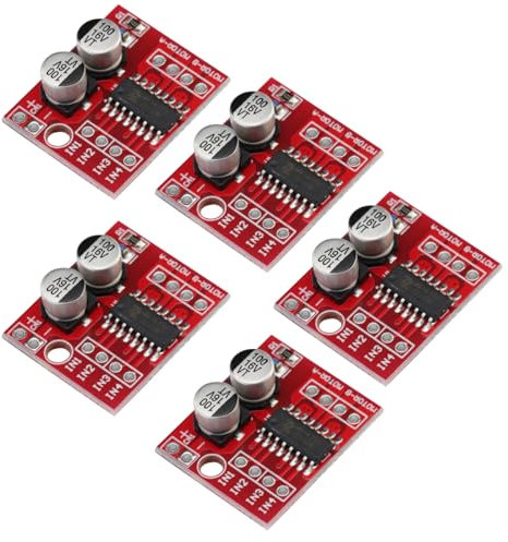 Heevhas 5PCS Mini-DC Motor-Treiber Zweikanal 1,5A*2 PWM Schrittmotor Drehzahlregler Zweifache H-Brücke Treiber-Modul