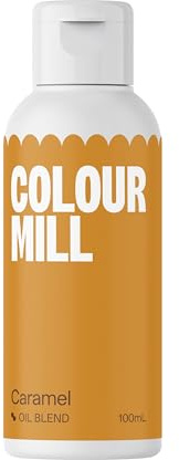 Colour Mill Oil Blend Lebensmittelfarbe Ölbasis, Caramel, 100 ml | Hochkonzentriert, Leuchtende Farben, Geeignet für Buttercreme, Schokolade, Kuchenteig, Ganache und Zuckermassen