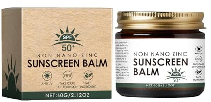 Beef Tallow Balm Sunscreen LSF 50+, Beef Tallow Sunscreen Balm für Gesicht und Körper, Sonnenschutz SPF 50+, UV-Schutz Feuchtigkeitscreme, Schnell & Lang anhaltender Schutz Sonnencreme