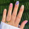 Colorful Flower False Nails, 24pcs Square Short Press On Nails, Full Cover Detachable Nails for Women, Girls, Teens