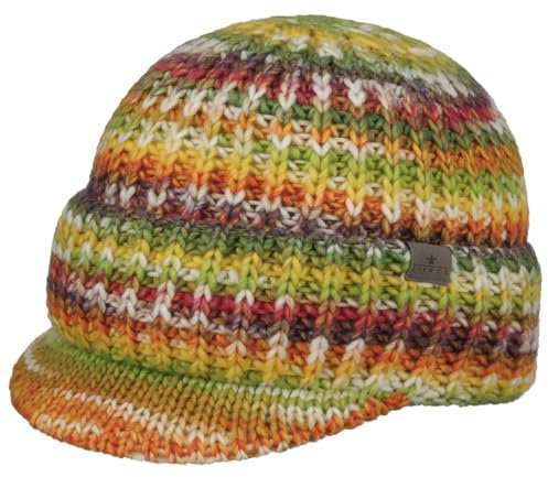 LIERYS Viliona Strick-Schirmmütze 50% Schurwolle Damen Made in Germany Winter bunt One Size