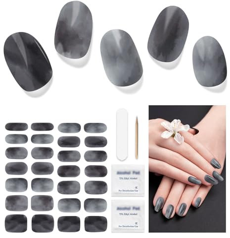 Nagelfolie UV Härtend - 28 Stück Nagelsticker UV Gel Nagelfolien Selbstklebend Nail Sticker Nagellackstreifen Gel-Nagelaufkleber Art Stickers DIY für Damen Mädchen Dekoration