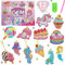 Afufu Cadeau Filles 5-12 Ans, 5D Diamond Painting Enfant Jeux Activités Manuelles pour Enfants, Loisir Créatifs Fille Porte-clés Jouet Peinture Diamant, Bricolage Kit Licorne Cadeau de Anniversaire