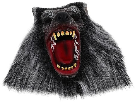 SOIMISS Wolfsmaske Neuheit Halloween Wolf Dress Up Masken Gruselige Cosplay Maske Horrormaske Schreimaske Kostüm Gruselige Halloween Wolfsschädelmaske Halloween Maske Ornament Wölfe