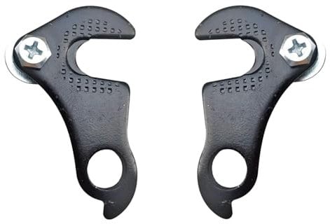 VZU 2 Stück Fahrrad Schaltauge für Shimano, Schaltwerk Aufhänger mit Schraubbefestigung, Umwerfer-Aufhänger für MTB Mountain Road Bike Schaltauge, Schwarz