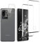 QZJinch Lot de 4, 2 x Verre Trempé pour Samsung Galaxy S20 Ultra lite et 2 x Protection Caméra Arrière,3D Incurvé Couverture Complète,HD Transparent,Dureté 9H,Compatible avec Samsung Galaxy S20 Ultra