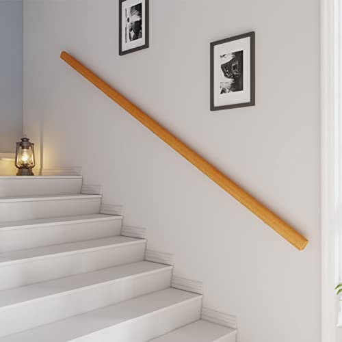 Rutschfester Kiefern-Handlauf für ältere Menschen und Kinder, Innenbereich, Holztreppen-Handläufe für Zuhause und Kinderzimmer, Korridor, Leitplanke gegen die Wand, Villa, Bau, Dachboden, Holzhandlauf