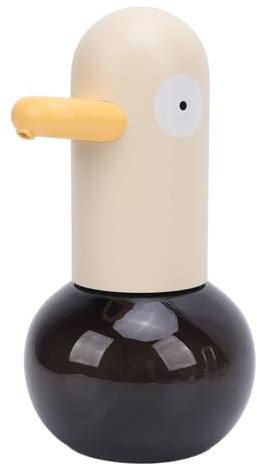 Srliya Automatischer Schaumseifenspender, Süße Cartoon-Ente, Wiederaufladbar, Berührungsloser Handseifenspender mit Sensor für Badezimmer und Küche (Typ 2)