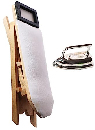 TOYANDONA Mini Fer à Repasser Et Table à Repasser De Jouets pour Garçon Fille Décorations pour Mini Maison Ornement pour Décoration De Bureau