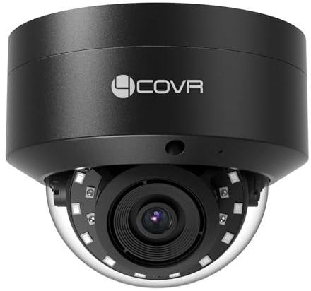 4COVR 4K PoE Dome-Kamera Überwachung Aussen (8MP) – Vandalensichere Überwachungskamera Kabelgebunden (IK10/IP67) mit Mikrofon, KI-Erkennung, 30m Nachtsicht, 2.8mm Linse, DLY54AB8MA (Kein PTZ)