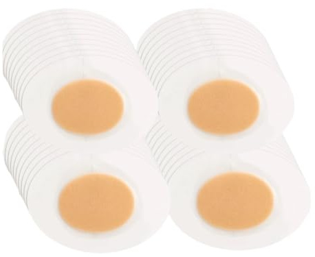 100PCS Pain Relief Gel Heel Protector Foot Patches Adhesive Blister Pads Hydrocolloid Heel Liner Shoes Sticker Plaster Foot Care(Oval-Shaped A04)