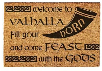 Giftstory Kokosmatte Fußmatte Kokos Wikinger für Innen und Außen 80x50 Fussmatte Haustür - Willkommen Doormat Mat Lustig Türmatte - Geschenk Gift Gadget