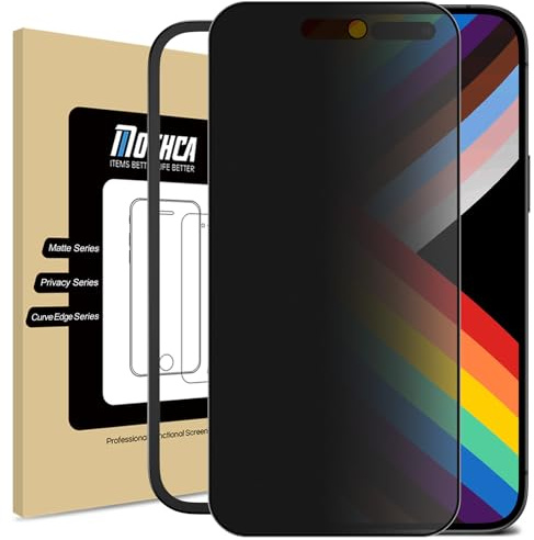 Mothca Sichtschutz Matt für iPhone 17 Pro, Matte Privacy Screen Protector | Blickschutz für Panzerglas Matt mit Montagerahmen, Full Cover Sichtschutzfolie, Anti-Fingerabdruck, 9H-Hartglas, 1 Stück