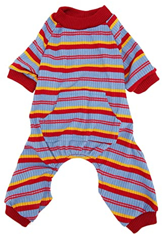 Pajamás para Perros a Rayas Softación Suave de Tela Premium Interior Diseño clásico de diseño clásico (L)
